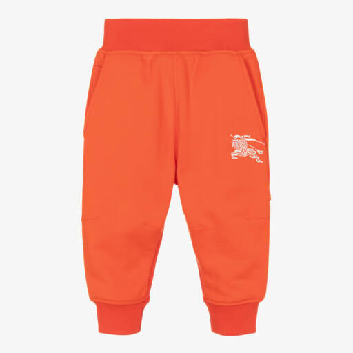 Burberry-Boys Vibrant Orange Jersey Joggers | Childrensalon Outlet