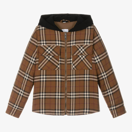 Burberry-معطف مبطن بنقشة مربعات كلاسيكية للأولاد | Childrensalon Outlet