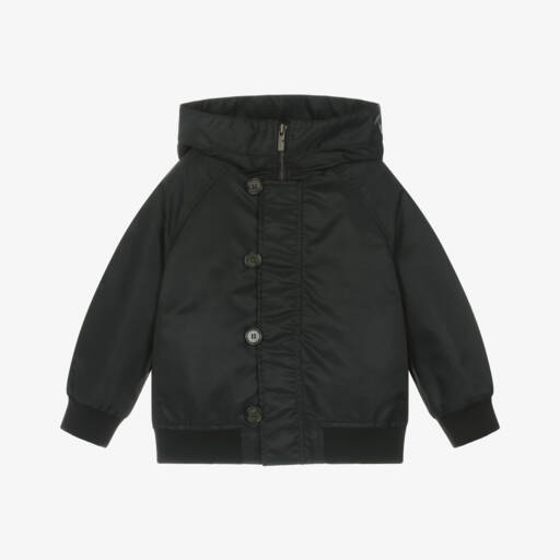 Burberry-Chic Boys Midnight Hooded Coat | Childrensalon Outlet