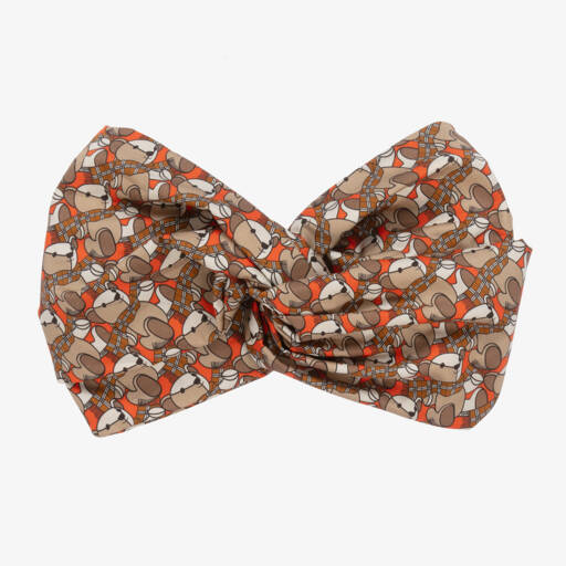 Burberry-Girls' Beige Bear Print Hairband | Childrensalon Outlet