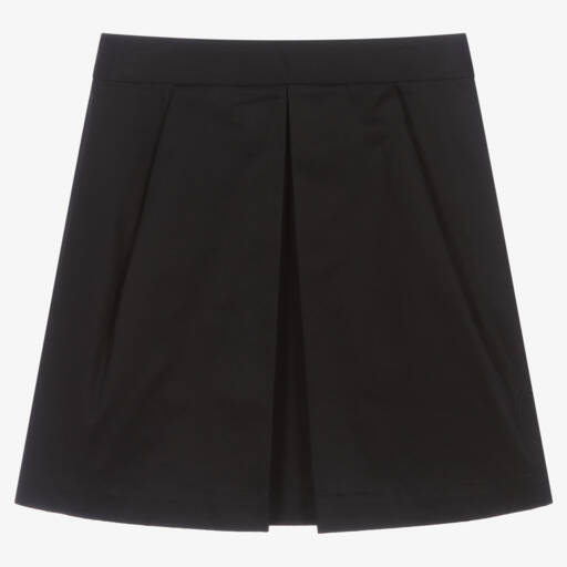 Burberry-Girls Classic Black Cotton Skirt | Childrensalon Outlet