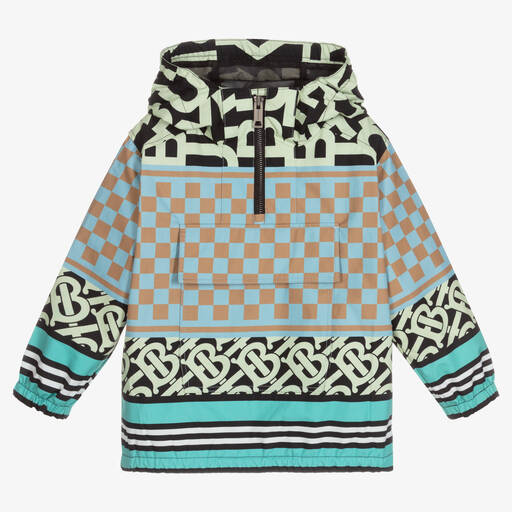 Burberry-Nylonjacke mit Montage-Print | Childrensalon Outlet