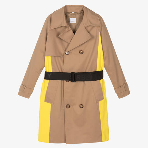 Burberry-Teen Beige Belted Trench Coat | Childrensalon Outlet