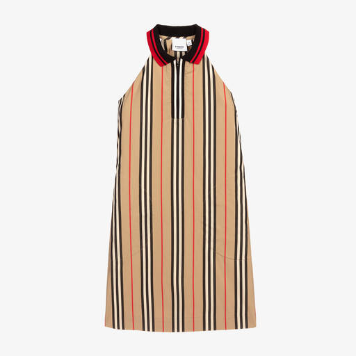 Burberry-Teen Beige Icon Stripe Dress | Childrensalon Outlet