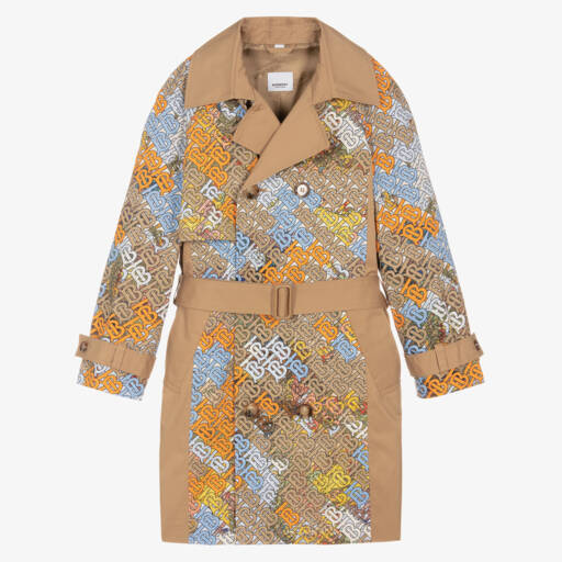 Burberry-Teen Beige Signature Trench Coat | Childrensalon Outlet
