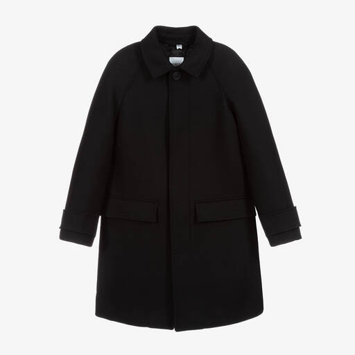 Burberry-Teen Black Check Logo Coat | Childrensalon Outlet