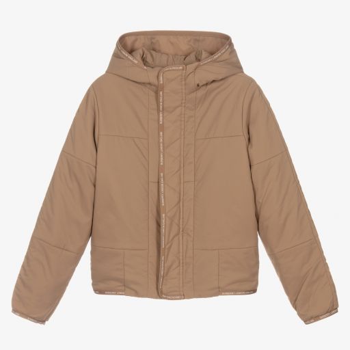 Burberry-Teen Boys Beige Hooded Jacket | Childrensalon Outlet