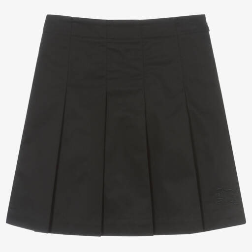 Burberry-تنورة قطنية سوداء أنيقة للفتيات المراهقات | Childrensalon Outlet