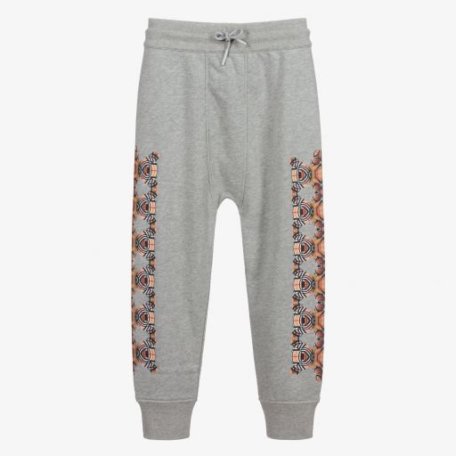 Burberry-Graue Teen Jogginghose mit Bären-Print | Childrensalon Outlet