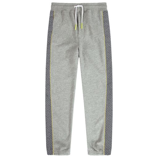 Burberry-Teen Grey Logo Joggers | Childrensalon Outlet