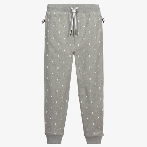 Burberry-Teen Grey Logo Joggers | Childrensalon Outlet