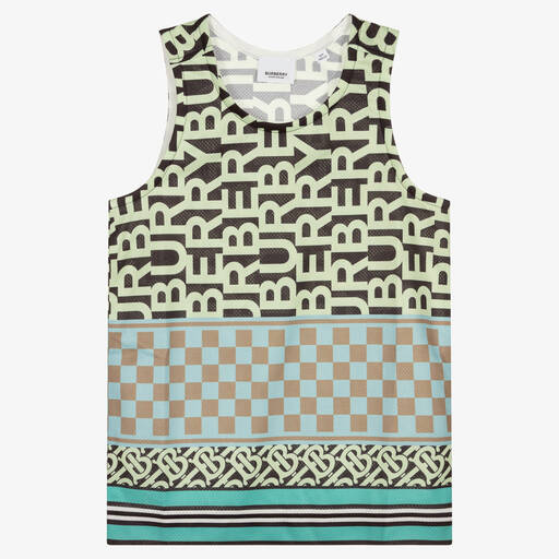 Burberry-Teen Montage Logo Vest Top | Childrensalon Outlet