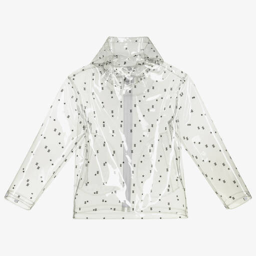 Burberry-Teen Transparent Logo Raincoat | Childrensalon Outlet