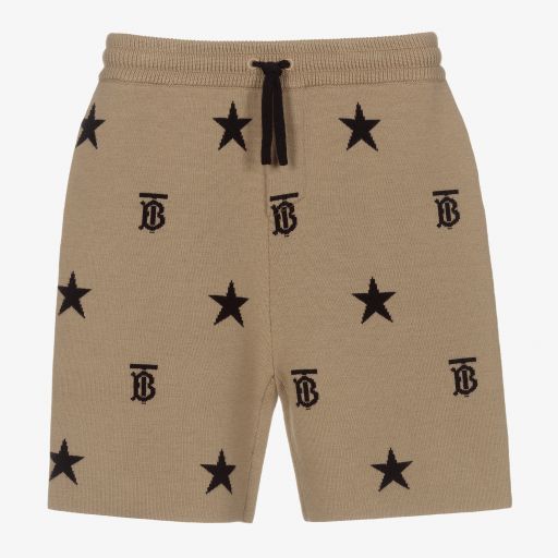 Burberry-Teen Wool Monogram Shorts | Childrensalon Outlet