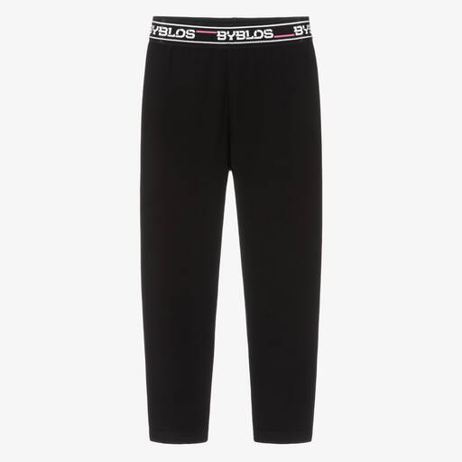 Byblos-Girls Black Cotton Leggings | Childrensalon Outlet