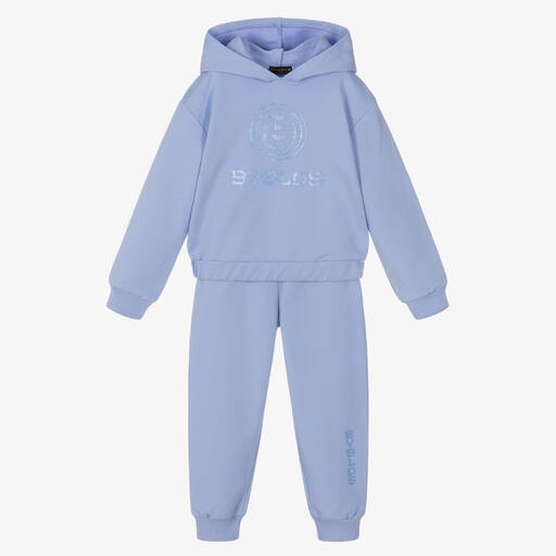 Byblos-Girls Blue Cotton Tracksuit | Childrensalon Outlet