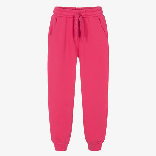 Byblos-Girls Pink Cotton Joggers | Childrensalon Outlet
