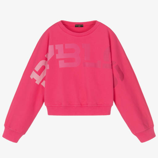 Byblos-Girls Pink Logo Sweatshirt | Childrensalon Outlet