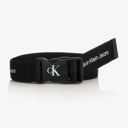 Calvin Klein-حزام كانفاس لون أسود | Childrensalon Outlet