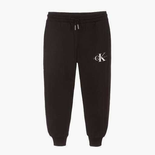 Calvin Klein Jeans-Schwarze Baumwoll-Jogginghose | Childrensalon Outlet