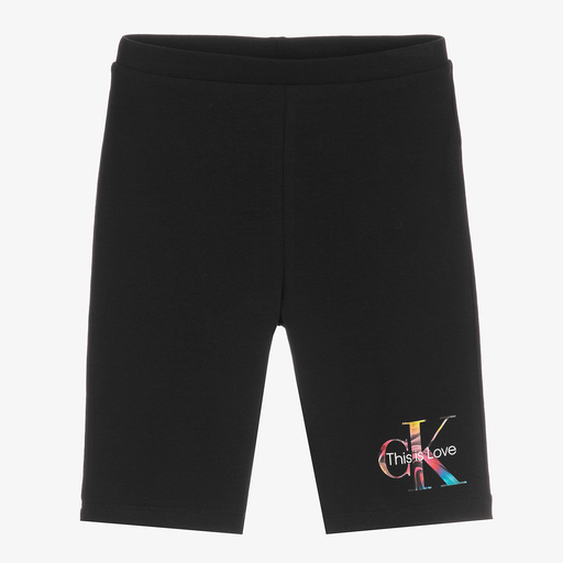 Calvin Klein Jeans-Bermuda noir arc-en-ciel | Childrensalon Outlet