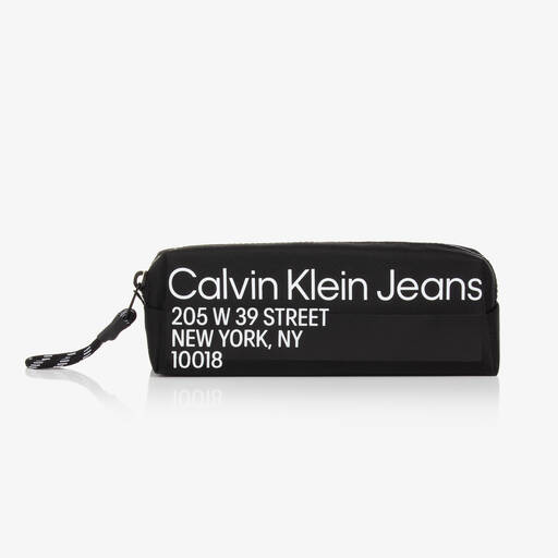 Calvin Klein-Trousse à crayons noire et blanche 24 cm | Childrensalon Outlet