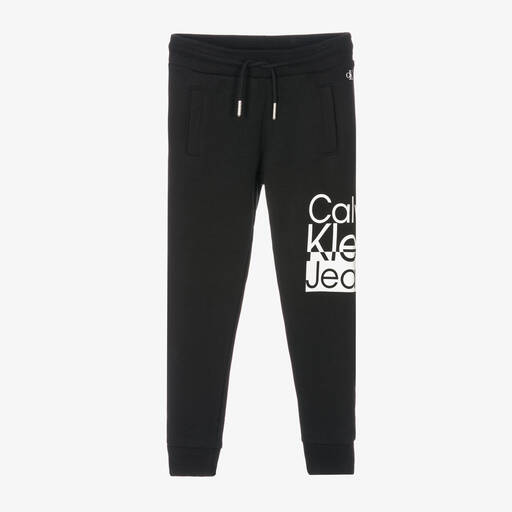Calvin Klein Джинсы-Черные хлопковые джоггеры | Childrensalon Outlet