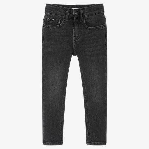 Calvin Klein Jeans-Boys Black Dad Jeans | Childrensalon Outlet