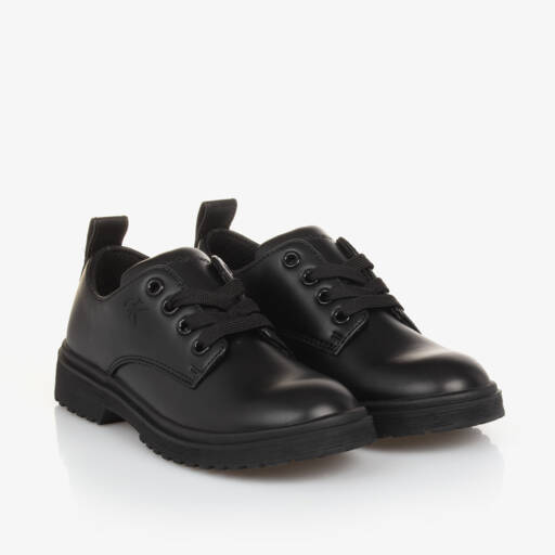 Calvin Klein-Boys Black Faux Leather Brogues | Childrensalon Outlet