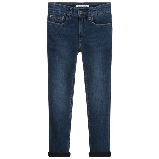 Calvin Klein Jeans-Boys Blue Skinny Jeans | Childrensalon Outlet