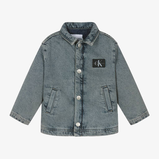 Calvin Klein-Boys Blue Stonewash Denim Jacket | Childrensalon Outlet