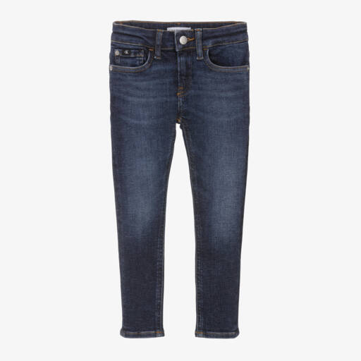 Calvin Klein-جينز سكيني دنيم لون أزرق للأولاد | Childrensalon Outlet