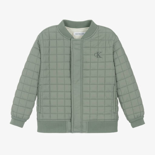 Calvin Klein-جاكيت مبطن لون أخضر | Childrensalon Outlet