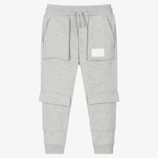 Calvin Klein-Jogging gris chiné à poches garçon | Childrensalon Outlet