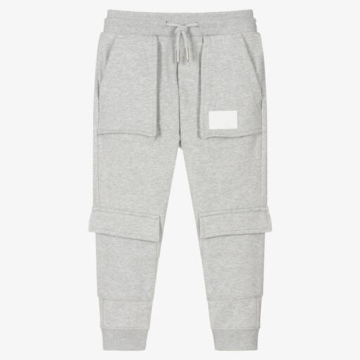 Calvin Klein-Grau melierte Utility-Jogginghose  | Childrensalon Outlet