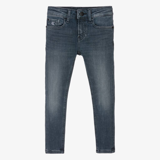 Calvin Klein Jeans-Boys Grey Skinny Fit Jeans | Childrensalon Outlet