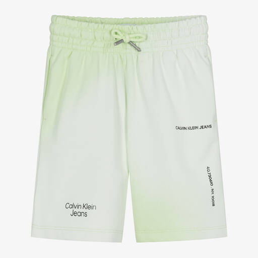 Calvin Klein-Шорты цвета лайма с брызгами краски | Childrensalon Outlet