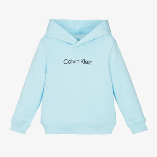 Calvin Klein-هودي أزرق ناعم للأولاد من تصميم فاخر | Childrensalon Outlet