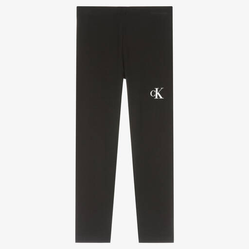 Calvin Klein-ليقنز  قطن جيرسي لون أسود للبنات | Childrensalon Outlet