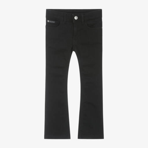 Calvin Klein-جينز دنيم فلير لون أسود للبنات | Childrensalon Outlet