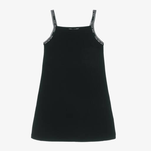 Calvin Klein-Girls Black Milano Jersey Dress | Childrensalon Outlet