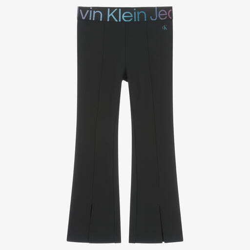 Calvin Klein-بنطلون ميلانو جيرسي لون أسود للبنات | Childrensalon Outlet