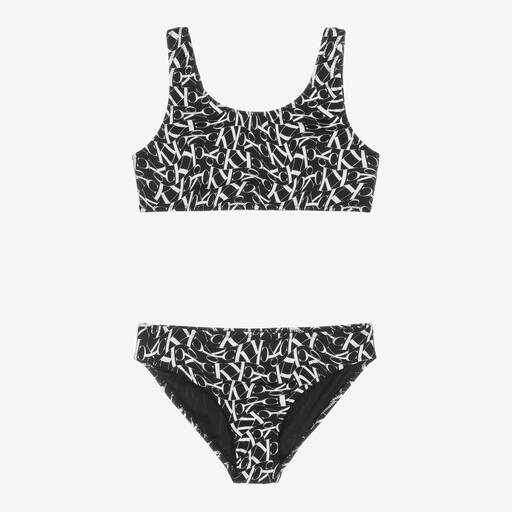 Calvin Klein-Girls Black Monogram Bikini | Childrensalon Outlet