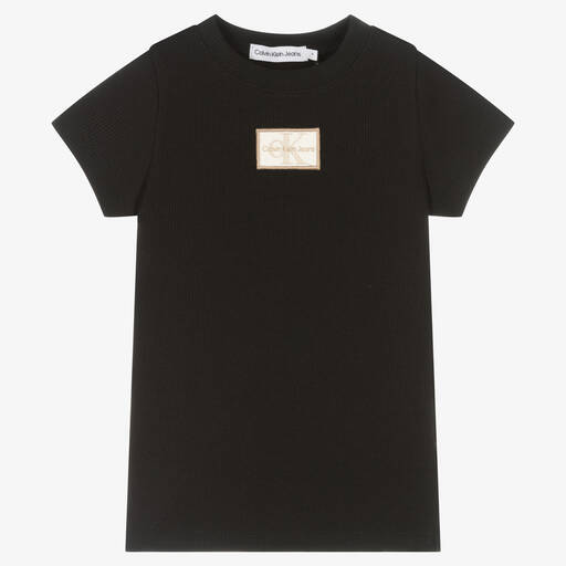 Calvin Klein Джинсы-Черная футболка в рубчик | Childrensalon Outlet
