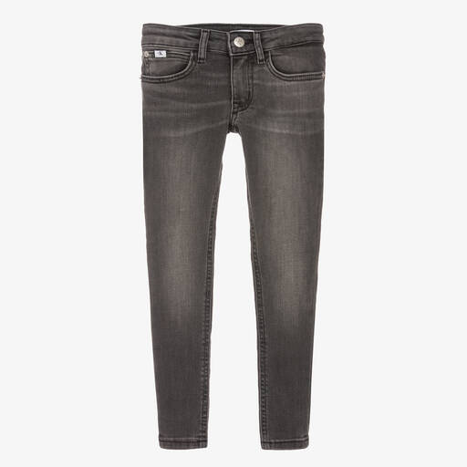 Calvin Klein Jeans-Girls Black Skinny Jeans | Childrensalon Outlet