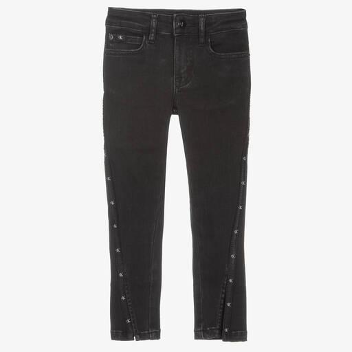 Calvin Klein Jeans-Girls Black Skinny Jeans | Childrensalon Outlet
