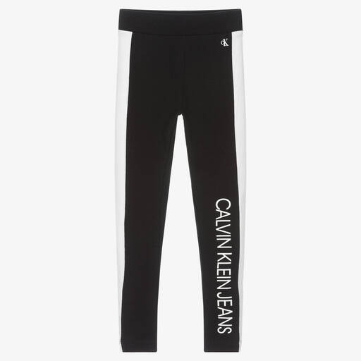 Calvin Klein Джинсы-Girls Black & White Leggings | Childrensalon Outlet