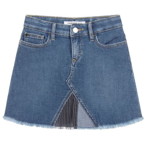 Calvin Klein Jeans-Girls Blue Denim Skirt | Childrensalon Outlet