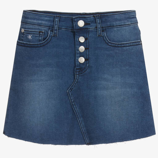 Calvin Klein Jeans-Girls Blue Denim Skirt | Childrensalon Outlet