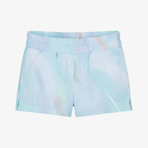 Calvin Klein-شورت لون أزرق فاتح للبنات | Childrensalon Outlet
